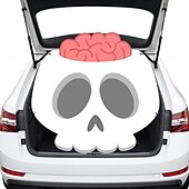 cheap Halloween Outdoor Decor-Halloween Trunk Treat Car Banner Car Decoration,Ghost Halloween Decorations Halloween Fabric Car Decoration Halloween Car Trunk Decoration Ghost Pumpkin Wall Covering