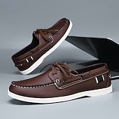 economico Casuale-scarpe da barca da uomo bicolore nere e bianche con design classico allacciato, comode ed eleganti, ideali per gite in spiaggia, abbigliamento casual ed eventi estivi