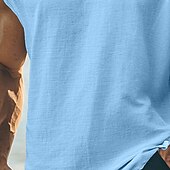 economico Canotte da palestra-Per uomo Maglietta Manica Corta Manica a Cappuccio Girocollo Estate Semplice Testurizzato Moda Classico Casual Puro Streetwear Casuale Sportivo Bianco Blu Blu marino Maglietta Top per Uomo