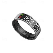 cheap Household Appliances-Stainless Steel Smart Ring with Digital Display - Pedometer Sleep and Swim Tracker Wireless Function IP68 Water Resistant Stylish Unisex Design Compact and Stylish Gift for Men and Women