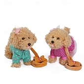 זול בובות ממולאות-כלב רובוטי מס.Control מרחוק כלב פרווה אלקטרוני צעצוע אינטראקטיבי הולך שר שירים מתנה לחילוף בנים ובנות בגיל 3-6 שנים מתנת חג המולד