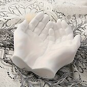 abordables Moisissure-Moule en silicone multifonctionnel en forme de main - idéal pour la fabrication de bijoux en résine, de bougies, de plantes succulentes et de décorations créatives pour la maison - kit de bricolage