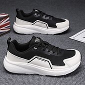 Χαμηλού Κόστους Ανδρικά Sneakers-Ανδρικά πλεκτά mesh αθλητικά παπούτσια με μπλε σόλα σε αντίθεση – ελαφριά και αναπνεύσιμα αθλητικά παπούτσια για τρέξιμο, καθημερινή προπόνηση, ταξίδια στην πόλη και ενεργό τρόπο ζωής.