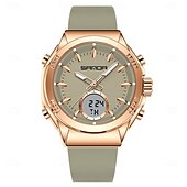 abordables Relojes digitales-Reloj electrónico Sanda 9103, nuevo, resistente al agua, con pantalla LED dual, multifuncional, para mujer.