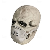 cheap Halloween Mask &amp; Props-Halloween Virus Mask For Adults Realistic Scary Costumes Latex Face Mask, Creepy Pandemic Horror Mask, Spooky Disease Outbreak Party Prop