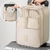 billige bagasje og reiseoppbevaring-Oppbevaringspose for reisesko, multifunksjonell vaskbar polyester-skoveske med stor kapasitet og flere rom, plassbesparende bagasjetilbehør, forskjellige farger