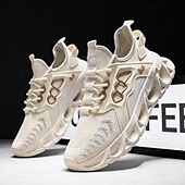 billige Sneakers til herrer-gule herresneakers med flammedesign, lett, pustende overdel, komfortabel passform for løping, trening og hverdagsbruk
