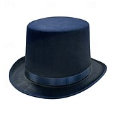 abordables Sombreros de fiesta-Sombrero de mago para espectáculos, sombrero Lincoln, sombrero alto de espectáculo, sombrero de jazz retro de 13 cm, estilo británico, combinable.