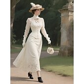 abordables années 1930-Femmes Chaussures à Talons Rétro Brogue Travail Quotidien À lacets Talon Cône Bout Rond Élégant ancien Marche PU À lacets Noir Blanche Jaune