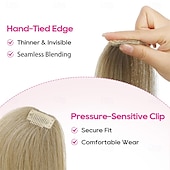 abordables Clip dans les extensions-Extensions capillaires à clipser, 2 pièces, 20 cm, courtes et épaisses, pour cheveux fins et fins, blond moyen