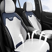 cheap Car Seat Covers-High-End Comfortable Car Seat Cover  Universal Type Compatible with Airbags Suitable for Sedans Trucks Vans SUVs All Season Universal Combination Set Black and Gray and White