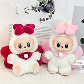 preiswerte Puppenbekleidungs- und Zubehörsets-Kleidungsset für 17cm Puppen ForLabubu Modekleidung Zubehör Outfit geeignet für 6,69 Zoll (17cm) Puppe weiche Baumwollkleidung Ersatz keine Puppe NUR Kleidung