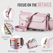 abordables Coques Samsung-téléphone Coque Pour Samsung Galaxy S25 Ultra A55 A35 A25 A15 5G A72 A52 A32 A22 A12 S10 Plus Étui Portefeuille avec Lanière Avec Dragonne Support TPU faux cuir