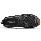 billige Utendørs sandaler-Brune utendørssandaler for menn – fasjonable lette sandaler med justerbare stropper for sommerens fotturer, strandturer og uformell friluftsliv