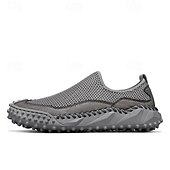 billige Sneakers til herrer-Brune sportsandaler for menn med pustende nettingoverdel og sklisikker såle for strand og fotturer