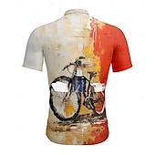 abordables Maillots Hombre-Hombre Maillot de Ciclismo Manga Corta Bicicleta Camisas Maillot Camiseta con 3 bolsillos traseros Resistente a los rayos UV Secado rápido Cremallera delantera Bandas Reflectantes Rojo Deportes Ropa