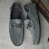 abordables Chaussures sans lacets &amp; mocassins-Mocassins en daim beige pour hommes avec boucle, légers et flexibles, parfaits pour une tenue de bureau décontractée, des soirées sociales et des journées de détente