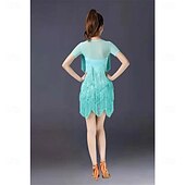 abordables Tenues de danse latine-Robes de danse latine à la mode pour femmes, costumes d&#039;entraînement de danse de salon standard, robe de danse salsa