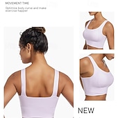 cheap Sports Bras &amp; Vests-Women's Yoga Bra Sports Bra Pilates Bra Bra Top Push Up Seamless Anti-vibration Wireless Solid / Plain Color Sport Activewear Watermelon Red Black Gym Zumba Running