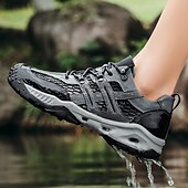 baratos Ténis para Homem-Tênis masculino cáqui para caminhada ao ar livre - tênis de corrida de trilha duráveis com malha respirável e sola antiderrapante para acampamentos, caminhadas e aventuras diárias ao ar livre