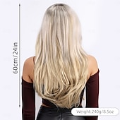 levne Syntetické trendy paruky-Syntetické paruky Bouncy Curl Rovné, bláznivé Vrstvený střih S ofinou na stroji Paruka 24&quot; A1 Umělé vlasy Dámské Klasické tlusté Pohodlné Blonďatá