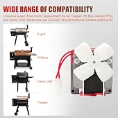 levne vrtací příslušenství-Náhradní díly pro motor šneku 1,6/2,0 ot./min, kompatibilní s Traeger, Pit Boss a Camp Chef, udírny na dřevěné pelety, univerzální náhrada motoru šneku pro gril 120 V 60 Hz, 2 póly