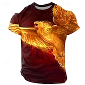 ieftine Tricouri cu imprimeu animal-Bărbați Leu Tricou Manșon scurt Tricou Tipărire 3D Stil Nautic Rotund Cămașă Exagerat Designer Petrecere Stradă Casual Negru 1 Negru Roșu-aprins Vară Primăvară Toate Sezoanele Îmbrăcăminte S M L XL