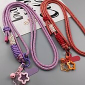 economico Lanyards e cinturini da polso per telefono-Nuovo telefono cellulare con ciondolo a forma di cartone animato, corda per appendere tracolla regolabile, etichetta stampata da donna, corda per appendere all&#039;aperto, viaggio, arrampicata, corda