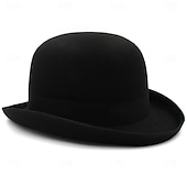 billige Tilbehør og mer-magisk hatt damehatt med bred brem i ull, britisk hiphop-hatt for menn, jazzhatt for vinter, ensfarget filthatt