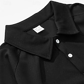 halpa Peruspuserot-Miesten College Button Up -huppari Musta Valkoinen Apila Khaki Harmaa Kauluskäänne Tavallinen Tilkkutäkki Urheilu ja ulkoilu Kausaliteetti Päivittäin Katutyyli Tyylikäs Suunnittelija 봄 &amp; Syksy