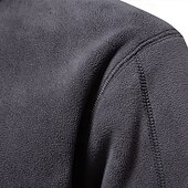 abordables pulls molletonnés-Homme Sweat à capuche zippé Sweat-shirt zippé Sweat à capuche en polaire Kaki clair. Noir Blanche bleu marine Marron Col montant Uni Zip Up Quart de zip Sport &amp; Loisir Occasionnel Quotidien