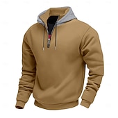billige grunnleggende hettegensere for menn-Herre Hattetrøje Hettegenser med glidelås Aprikos Svart Hvit Vin Rød Med hette عادي Sport &amp; Utendørs Daglig Ferie Polyester Gatemote Grunnleggende Fritid Vinter Høst Klær Gensere Gensere Langermet