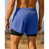 abordables Pantalons de Course &amp; Collants-Homme short avec collants Patchwork Shorts Extérieur Sport &amp; Loisir Occasionnel Respirant Séchage Rapide Léger Tennis Le golf Course Coupe régulière Tenue de sport Tenues de Sport Bloc de Couleur