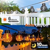 Недорогие Ландшафтные огни-солнечные фонари для уличного использования солнечные подвесные светильники водонепроницаемые уличные светильники с мерцающим пламенем уличные светильники на солнечных батареях декор для сада двор