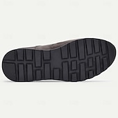 baratos Tênis de couro premium-Sapatos casuais masculinos de couro bovino premium, design de cadarço de dois tons com sola esportiva, perfeitos para uso casual de negócios, viagens e caminhadas na cidade