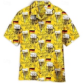 voordelige Camisas-Hawaiian Shirts Aloha Shirt Bavarian Munich German Alpine Graphic for Men's Adults' 3D Print  for Carnival Oktoberfest Beer Beach Vacation Party