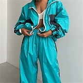 abordables Chándales-Mujer Tracksuit Sudadera Conjunto de Ropa Deportiva Bolsillo Bloque de color Trajes de Yoga Otoño Invierno Negro Rosa Gimnasio Rutina de ejercicio Deportes Mantiene abrigado Resistente al Viento Suave