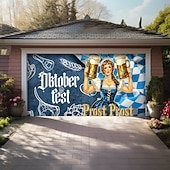 billige Garasje- og dørbanner-Oktoberfest utendørs garasjeportdeksel banner vakker stor bakteppedekorasjon for utendørs garasjeport hjem veggdekorasjoner arrangement fest parade