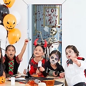 preiswerte Halloween-Wandteppiche-Halloween Türabdeckungen Werwolf Skelett Tür Gobelin Türvorhang Dekoration Kulisse Türbanner für Haustür Bauernhaus Urlaub Party Indoor Outdoor Deko Zubehör