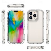 economico Cover per iPhone-telefono Custodia Per Apple AirTag iPhone 16 Pro Max Plus iPhone 15 14 Pro Max Plus iPhone 13 Pro Max Copertura Posteriore Trasparente Resistente agli urti TPU Acrilico PC