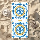 baratos Cobertores &amp; Mantas-toalha de praia macia e absorvente - design leve, de secagem rápida e sem areia para praia, piscina e viagens