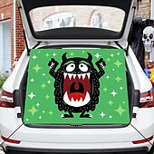 cheap Halloween Outdoor Decor-Halloween Trunk Treat Car Banner Car Decoration,Ghost Halloween Decorations Halloween Fabric Car Decoration Halloween Car Trunk Decoration Ghost Pumpkin Wall Covering