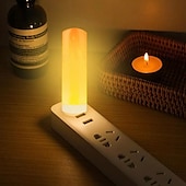 cheap Decorative Lights-4 Pcs simulation flame lamp candle lamp dynamic flame lamp bedside mini Usb atmosphere lamp small night lamp Halloween Christmas decoration lights
