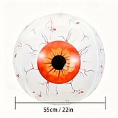 voordelige Halloween-Set van opblaasbare Halloween-oogballen in 4D, eng ontwerp, tuindecoratie in klassieke stijl, op de grond gemonteerde buitenrekwisieten, themafeestdecoraties, geen elektriciteit nodig - 22 inch