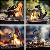 cheap Grills &amp; Outdoor Cooking-Funny Monster Grill, Monster Hotdog Roaster, Stainless Steel BBQ Skewer Set,Outdoor Cooking Camping Multifunctional Tool Parties