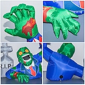 olcso Halloween szabadtéren-halloween felfújható sírkő kültéri dekorációk, a halottak napja felrobbantó udvari dekoráció beépített LED-es lámpával gyepre, otthonra, dia de los muertos partira, beltéri és kültéri