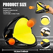 economico Attività all&#039;Aperto-presa a mani libere &amp;allenamento di reazione al lancio della palla - trainer interattivo portatile per interni/esterni per singoli &amp;PVC resistente a doppia interazione con design giallo/nero perfetto