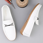 voordelige Casual loafers-Rode imitatieleren loafers voor heren, stijlvol instapmodel met comfortabele, zachte binnenzool, ideaal voor zakelijke, casual weekenden en reizen