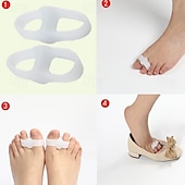 ieftine Îngrijire personală și sănătate-6 bucăți de capace și separatoare din silicon pentru degete, protecții moi pentru degete cu recul pentru degete ciocan, ameliorarea hallux valgus, deformări ale degetelor, calmarea durerii și