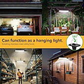 voordelige Wandverlichting buiten-316led buitenzonnestraatverlichting met 3 meter kabel, led split landschap patio tuinverlichting met afstandsbediening, camping buitenzonneschijnwerper, zonne-energie, USB-oplaadbaar, 1 stuk